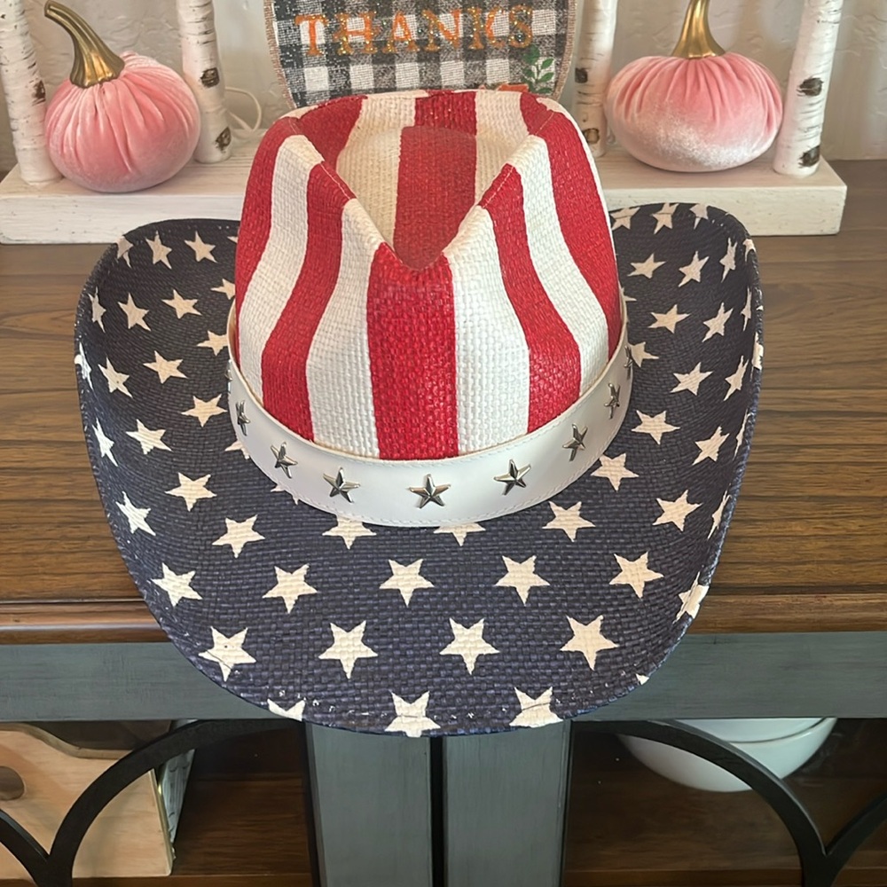 American flag cowboy hat